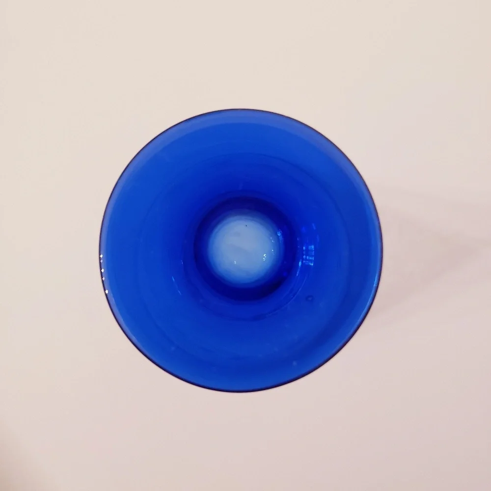 Vintage Set of 6 Shot glasses with blue base